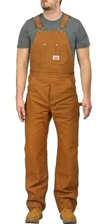 Salopette Marron Grande Taille Homme en jean - Univers Salopette